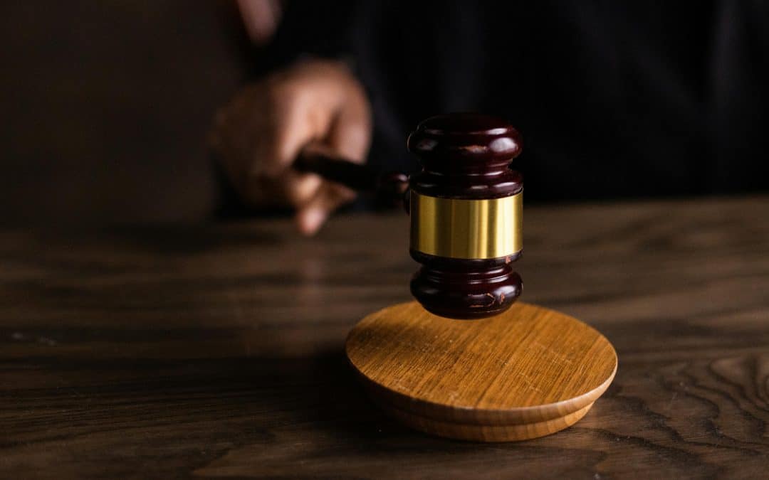 Gavel being held by a judge